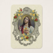 Spaans Funeral Sacred Heart Jesus Heilige Prayer Visitekaartje (Voorkant)