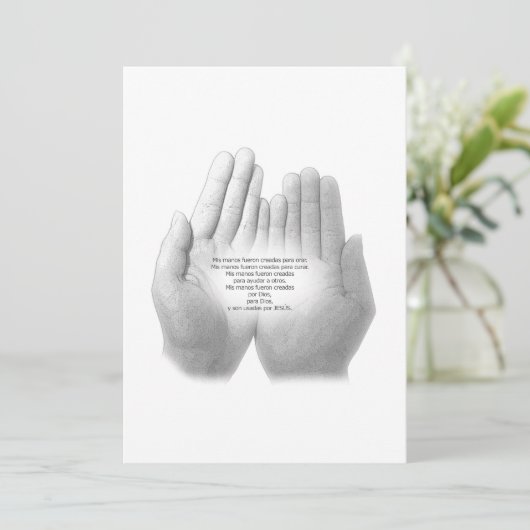 Spaans gebed van trouw, wenskaart bedankkaart (Staand voorkant)