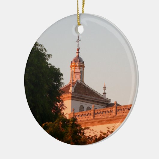 Spaans gebouw keramisch ornament (Links)