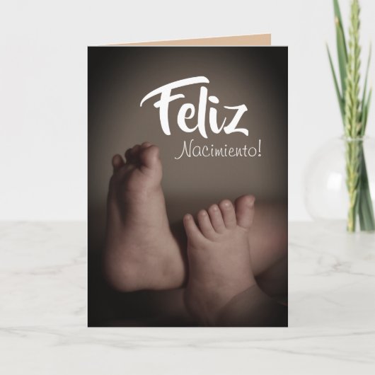 Spaans gefeliciteerd "Feliz Nacimiento" Baby Kaart (Voorkant)