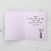Spaans Gelukkige Moederdag Paarse Rose Boeket Kaart (Binnen)