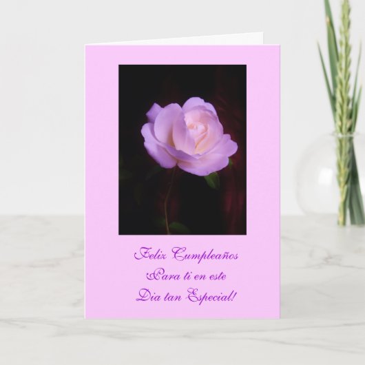 Spaans: Gelukkige Verjaardag/ Feliz Cumpleanos Lv Kaart (Voorkant)