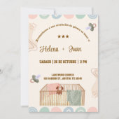 Spaans Geslacht Onthulling Uitnodiging Niña o Niño (Voorkant)