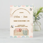 Spaans Geslacht Onthulling Uitnodiging Niña o Niño (Staand voorkant)