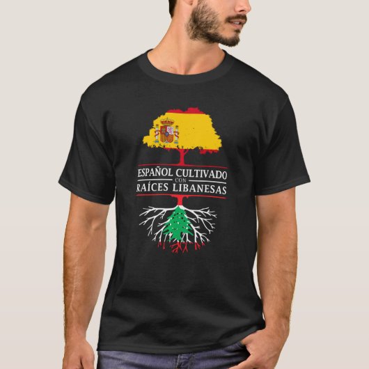 Spaans geteeld met Libanese wortels Libanon T-shirt (Voorkant)