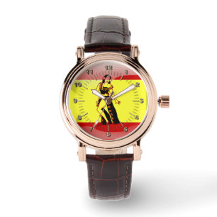 Spaans glanzende vlag horloge