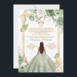 Spaans Goud 15 Años Sage Groene Prinses Verjaardag Kaart<br><div class="desc">EDITABLE Spanish Gold 15 Años Sage Green Princess Verjaardag Uitnodiging Elegant Ivoor & Sage Green Floral Butterfly Quinceanera Verjaardag Uitnodiging Mis Quince 15 Anos,  16e Verjaardag</div>