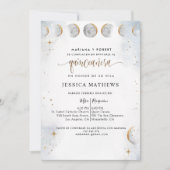 Spaans, goud, witte zilver, Keltisch Quinceañera Kaart (Voorkant)