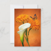 Spaans, goudsbloemen Mexicaanse bruiloft RSVP Kaar Bedankkaart (Achterkant)