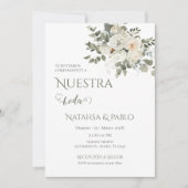 Spaans groen bruiloft kaart (Voorkant)