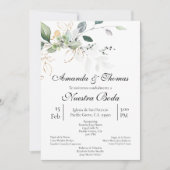 Spaans groen bruiloft uitnodiging (Voorkant)