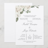 Spaans groen bruiloft uitnodiging (Voorkant / Achterkant)