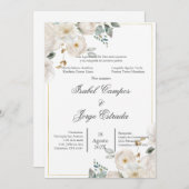 Spaans groen bruiloft uitnodiging (Voorkant / Achterkant)