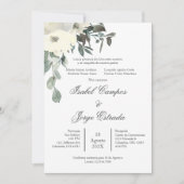 Spaans groen bruiloft uitnodiging (Voorkant)
