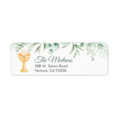 Spaans groen eerste communie retour adres etiket (Voorkant)