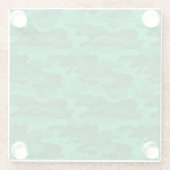 Spaans Groen Monocolor Camo Bar - sleutel Glazen Onderzetter (Achterkant)