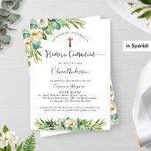 Spaans groen wit goud bloemencommunie eerste commu kaart