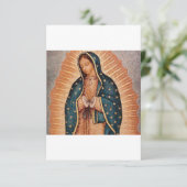 Spaans Guadalupe Mary Funeral Prayer Heilige Save The Date (Staand voorkant)