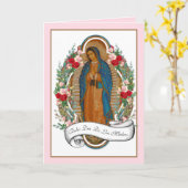 Spaans Guadalupe Moederdag Kaart (Gele Bloem)