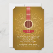Spaans Guitar Rehearsal Dinner Invitation Kaart (Voorkant)