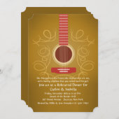 Spaans Guitar Rehearsal Dinner Invitation Kaart (Voorkant / Achterkant)