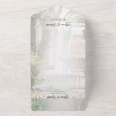 Spaans, hacienda & witte duiven Mexicaanse bruilof All In One Uitnodiging (Buitenkant)