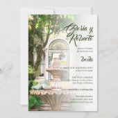 Spaans, hacienda & witte duiven Mexicaanse bruilof Kaart (Voorkant)