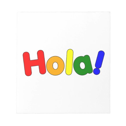 Spaans Hallo : Espanol Iris Hola Notitieblok (Voorkant)
