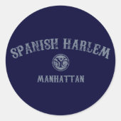 Spaans Harlem Ronde Sticker (Voorkant)