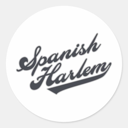 Spaans Harlem Ronde Sticker (Voorkant)