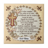 Spaans Herziene Heren Gebed aangepaste tegel Tegeltje (Voorkant)