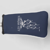 Spaans Hoesje met sleutelhanger - Grijze Logo Golfheadcover (Voorkant)