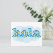 Spaans - Hola met argyle-patroon Briefkaart (Staand voorkant)
