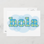 Spaans - Hola met argyle-patroon Briefkaart (Voorkant / Achterkant)