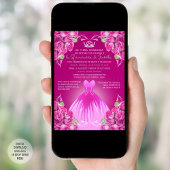 SPAANS HOT PINK ROZEN QUINCEAÑERA | KAART