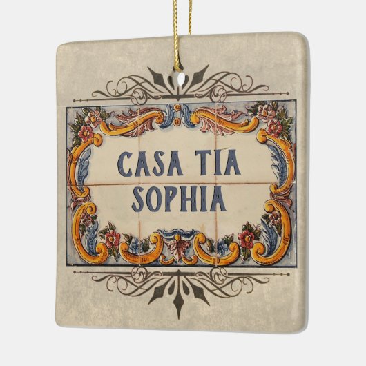 Spaans Huis Sign Ceramic Ornament (Links)