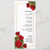 Spaans huwelijksprogramma boekje rode rozen (Achterkant)