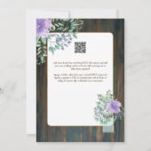 Spaans Huwelijksuitnodiging Bloem Bruiloft Rustiek Kaart (Achterkant)