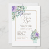 Spaans Huwelijksuitnodiging Bloemig Trouwfeest Rus Kaart (Voorkant)