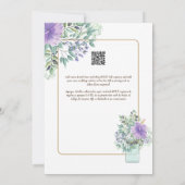 Spaans Huwelijksuitnodiging Bloemig Trouwfeest Rus Kaart (Achterkant)