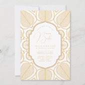 Spaans Huwelijksuitnodiging Elegant Wit Goud Bruil Kaart (Voorkant)