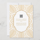 Spaans Huwelijksuitnodiging Elegant Wit Goud Bruil Kaart (Achterkant)