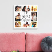 Spaans Ik hou van je Mama 8 Foto Moederdag Gift Canvas Afdruk (Insitu (Woonkamer))