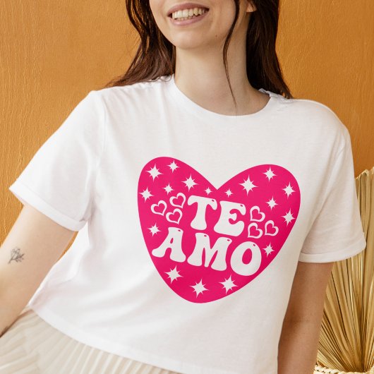 Spaans Ik hou van je Te Amo Roze Valentijnsdag T-shirt