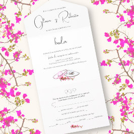 Spaans, Invitación a Boda Sombrero Charro Bruiloft All In One Uitnodiging