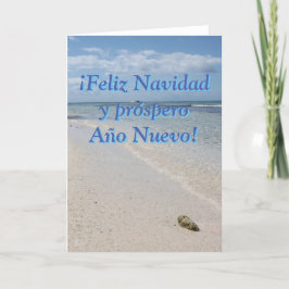 Spaans Isla Saona Caribisch strand Vrolijk kerstfe Feestdagen Kaart