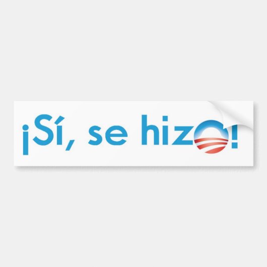 Spaans Ja We hebben Bumpersticker (Voorkant)