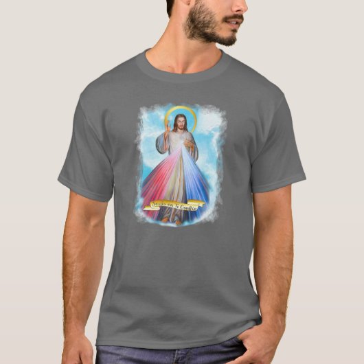 Spaans Jezus Divina Misericordia Cielo Azul T-shirt (Voorkant)