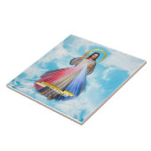 Spaans Jezus Divina Misericordia Cielo Azul Tegeltje (Zijkant)