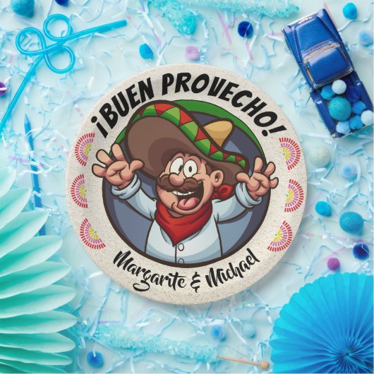 Spaans karakter Buen Provecho feestartikelen bord (Feest)
